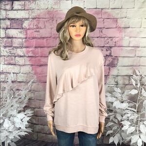 🌸 Blush Pink Ruffle Detail Boutique Top 🌸